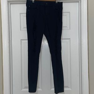 Ripped Black Express Jeans Midrise size 8